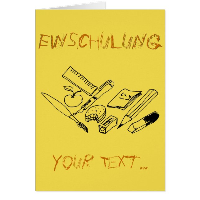 Lehrmittel auf Einladung zur Einschulung (Voorkant)