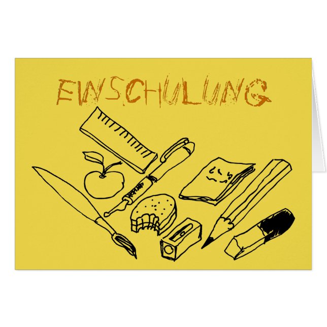 Lehrmittel auf Einladung zur Einschulung (Voorkant Horizontaal)