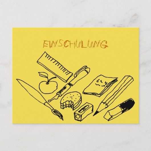 Lehrmittel auf Einladung zur Einschulung Briefkaart (Voorkant)