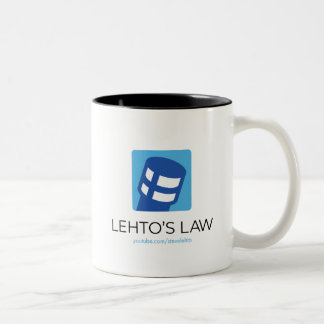 Lehto's Law Logo Tweekleurige Koffiemok