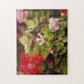 Lehua bloeit in Hawaii-vulkanen Legpuzzel (Verticaal)