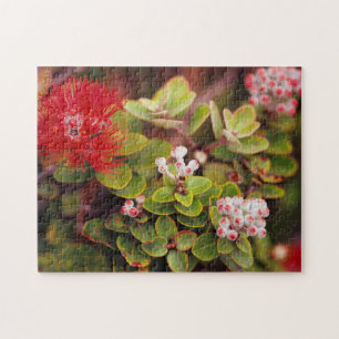 Lehua bloesems in Hawaï-vulkanen Legpuzzel