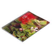 Lehua bloesems in Hawaï-vulkanen Notitieboek (Linkerzijde)