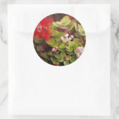 Lehua bloesems in Hawaï-vulkanen Ronde Sticker (Tas)