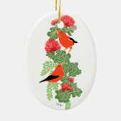 Lehua en Iiwi Kerstornament Keramisch Ornament (Achterkant)