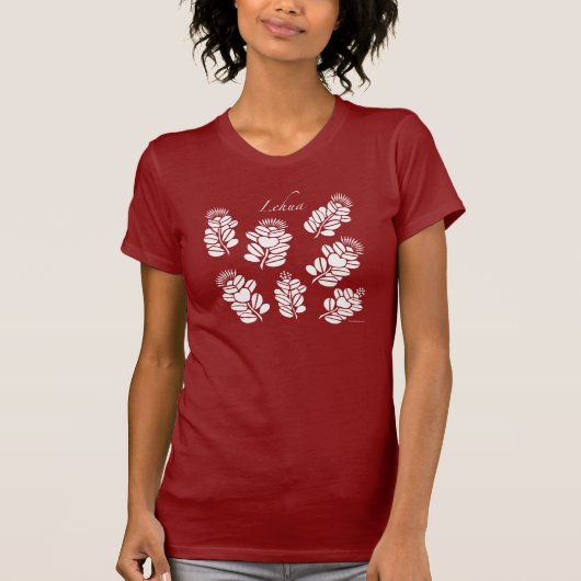 Lehua - witte afdruk t-shirt (Voorkant)