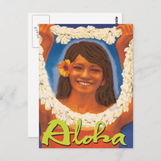 Lei Aloha Briefkaart (Voorkant / Achterkant)