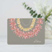 Lei Day door Wander met Aloha Bedankkaart (Staand voorkant)