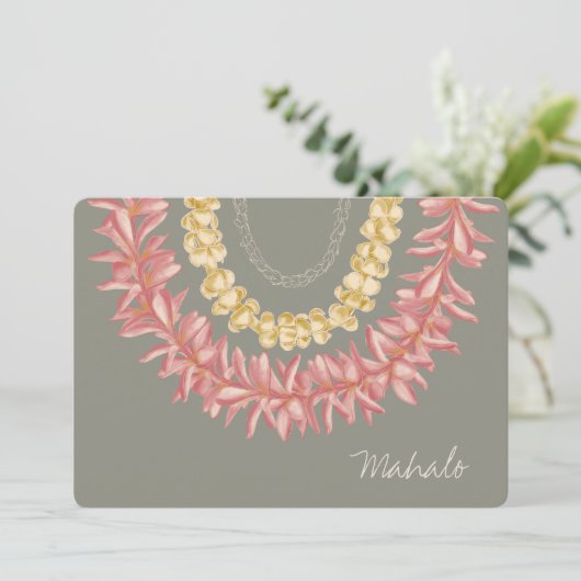 Lei Day door Wander met Aloha Bedankkaart (Staand voorkant)