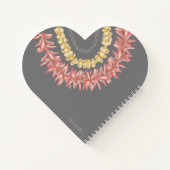 Lei Day - Duif, gepersonaliseerd hart Notitieboek (Achterkant)