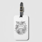 Lei en bloemen bagagelabel (Voorkant (verticaal))