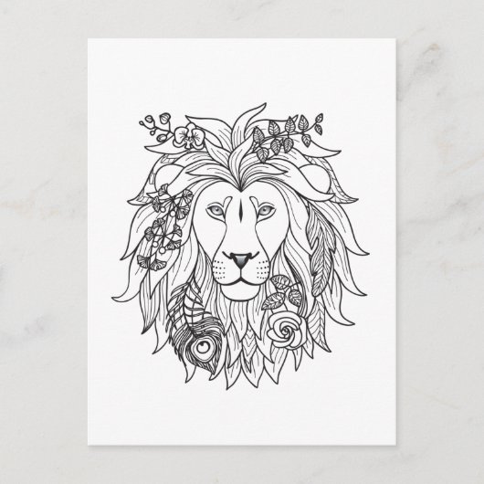 Lei en bloemen briefkaart (Voorkant)