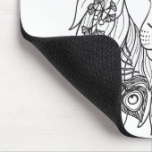 Lei en bloemen muismat (Hoek)