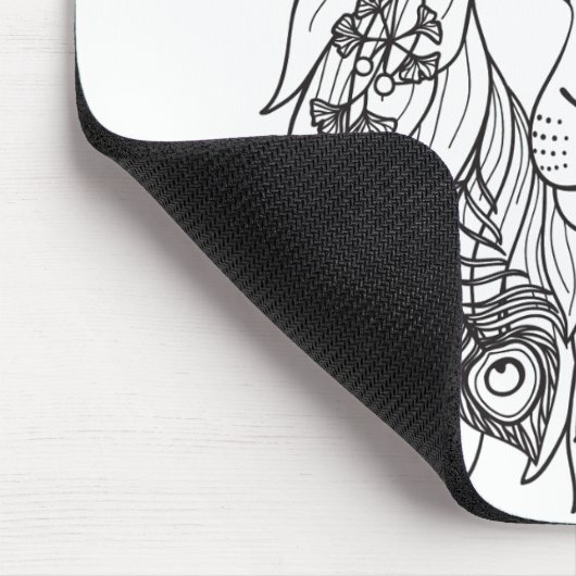 Lei en bloemen muismat (Hoek)