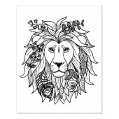 Lei en bloemen rubberstempel (Afrduk)