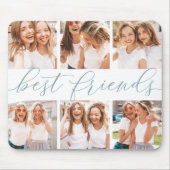 Lei Grijs | Beste vrienden Foto Collage Muismat (Voorkant)