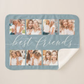 Lei Grijs | Beste vrienden Foto Collage Sherpa Deken (Voorkant (horizontaal))