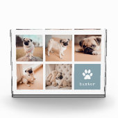 Lei Grijs | Dog Pawprint Collage Fotoblokken (Voorkant)