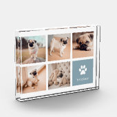Lei Grijs | Dog Pawprint Collage Fotoblokken (Links)