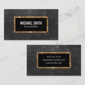 Lei Grijs | Goud/zwart Visitekaartje (Voorkant / Achterkant)