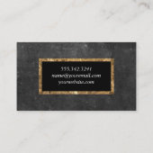 Lei Grijs | Goud/zwart Visitekaartje (Achterkant)