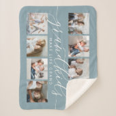 Lei Grijs | Grootkinderen maken foto's van het lev Sherpa Deken (Voorkant)