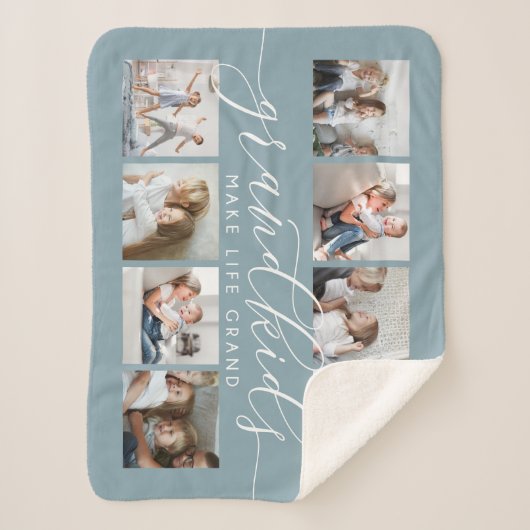 Lei Grijs | Grootkinderen maken foto's van het lev Sherpa Deken (Voorkant)