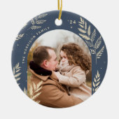 Lei Grijs | Winter Laurel Photo Ceramic Ornament (Voorkant)