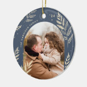 Lei Grijs | Winter Laurel Photo Ceramic Ornament (Links)