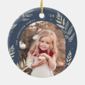 Lei Grijs | Winter Laurel Photo Ceramic Ornament (Achterkant)