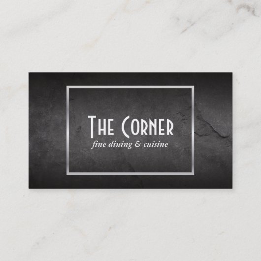 Lei Grijs | Zilver Lijst Visitekaartje (Voorkant)