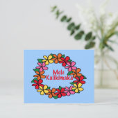 Lei Hawaiian Kerstmis Feestdagenkaart (Staand voorkant)