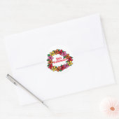 Lei Hawaiian Kerstmis Ronde Sticker (Envelop)