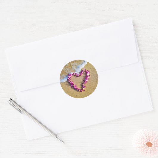 Lei Heart Ronde Sticker (Envelop)