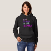 Leia Eat Sleep Be Repeat Leia Hoodie (Voorkant volledig)