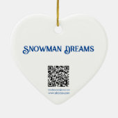 Leia Rising Propes Sneeuwman Droom Keramisch Ornam Ornament (Achterkant)