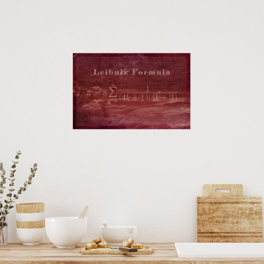 Leibniz Pi-formule - Wiskunde Poster (Keuken)