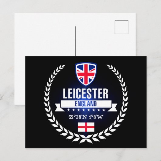 Leicester Briefkaart (Voorkant / Achterkant)