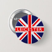 Leicester : Britse vlag Ronde Button 5,7 Cm (Voorkant /achterkant)