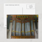 Leicester Cathedral organ, Leicestershire, Verenig Briefkaart (Voorkant / Achterkant)