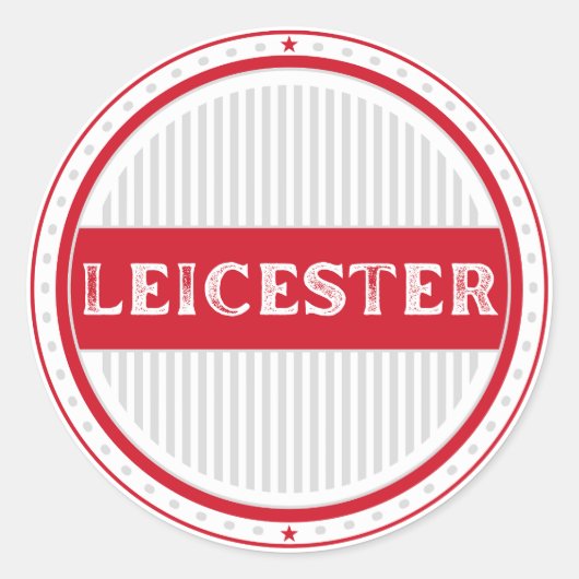 Leicester City Pride Emblem – English Identity Ronde Sticker (Voorkant)