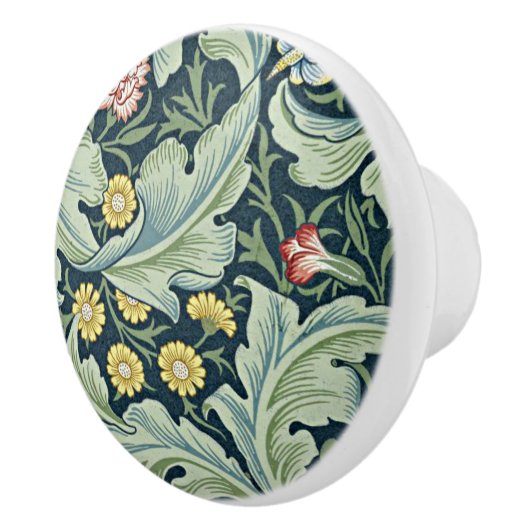 Leicester, een William Morris ontwerp, Keramische Knop (Rechts)