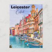 Leicester Engeland wandkunst - Engeland, Leicester Briefkaart (Voorkant)