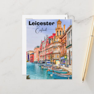 Leicester Engeland wandkunst - Engeland, Leicester Feestdagenkaart