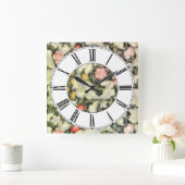 Leicester  Floral Vierkante Klok (Huis)