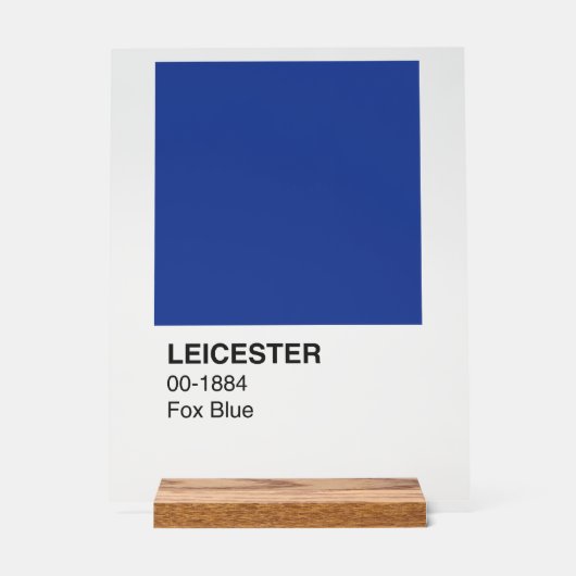 Leicester Fox Blue - Heldere achtergrond Acryl Bord (Voorkant)