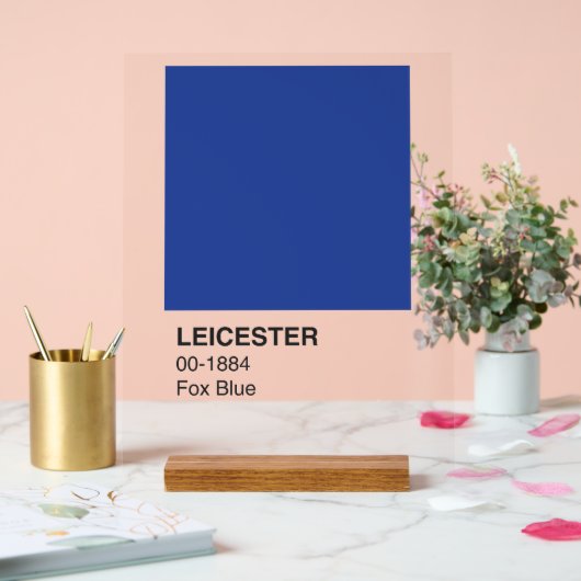 Leicester Fox Blue - Heldere achtergrond Acryl Bord (Huwelijk)