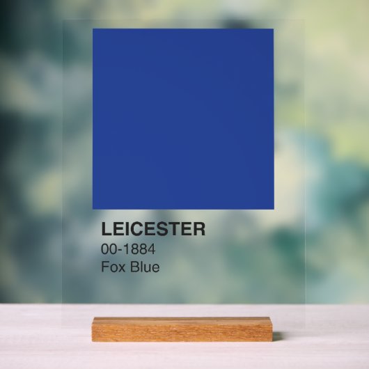 Leicester Fox Blue - Heldere achtergrond Acryl Bord (Neutraal)