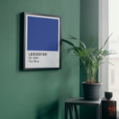 Leicester Fox Blue - White Border Perfect Poster