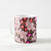 Leicester Pink Floral Pattern met Monogram Koffiemok (Voorkant links)